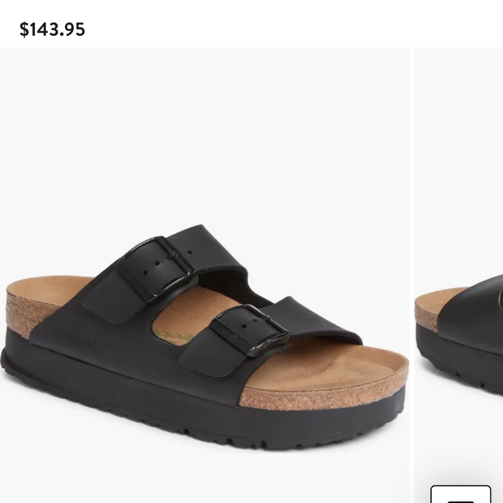 Papillio by Birkenstock Arizona Flex Platform Sandal (Women) Black size 37